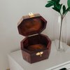 Vintiquewise Wooden Decorative Coin Bank Money Saving Box Secured with Lockable Latch QI004394